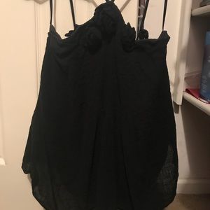 Rebecca Taylor high neck top with floral detail